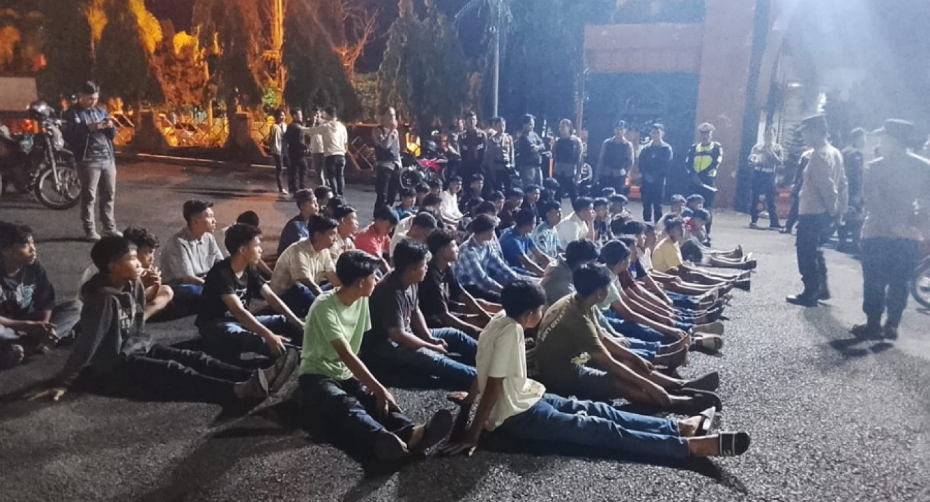 Polisi Sita 27 Motor Saat Razia Besar di Islamic Centre Kota Agung