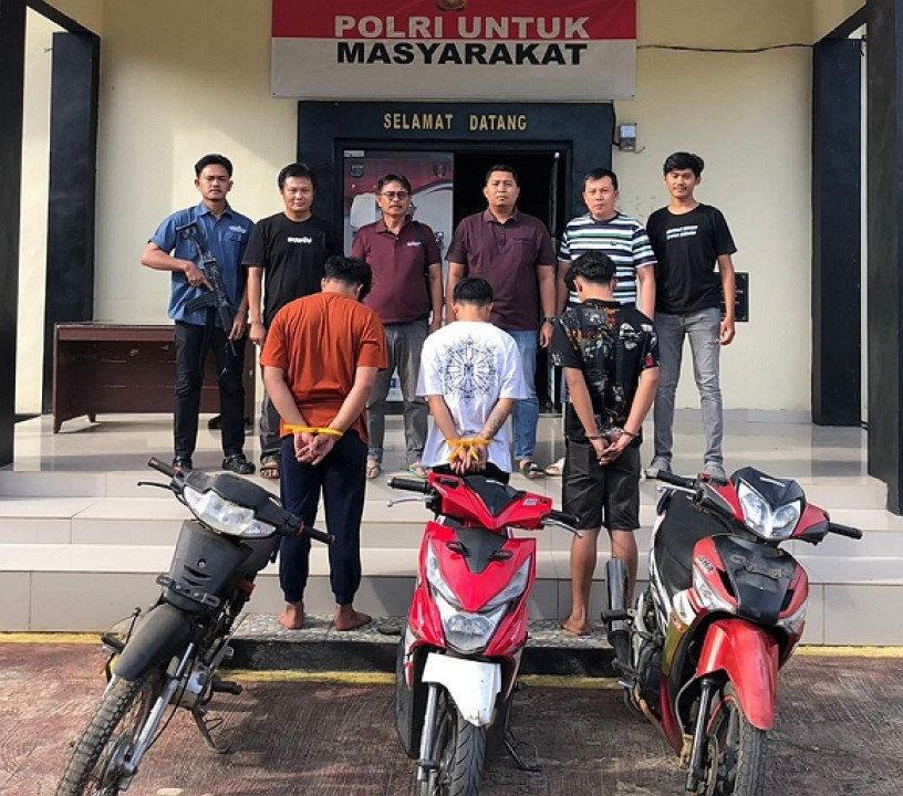 Polsek Pulau Panggung Ungkap Dua Kasus Curanmor, Tiga Tersangka Ditangkap