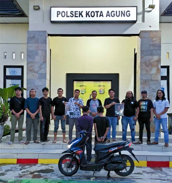 Dibantu Warga dan Tekab 308, Polsek Kota Agung Amankan Dua Pelaku Curanmor