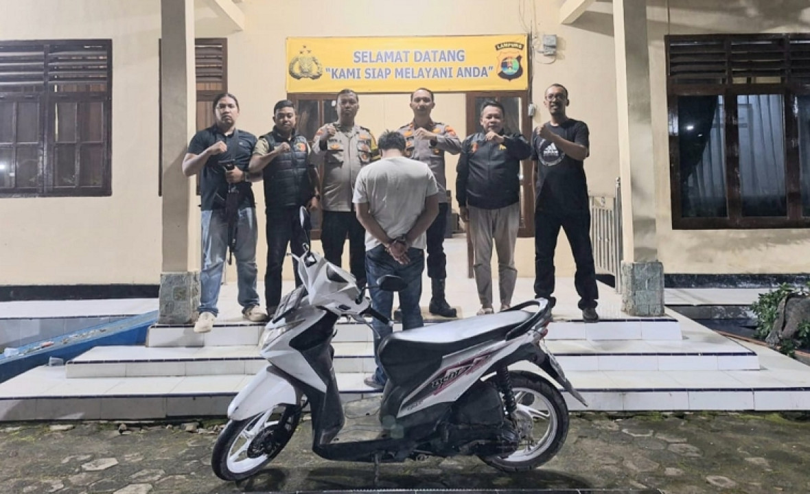 Setelah Amankan Penadah, Polsek Pugung Tangkap Pelaku Utama Curanmor 