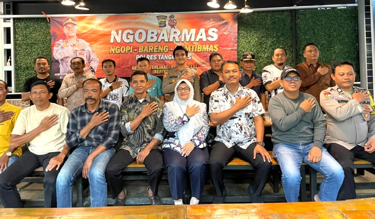 Ngobarmas Polsek Talangpadang, Kapolsek Ajak Aparat Pekon Waspadai Hoaks dan Gangguan Kamtibmas