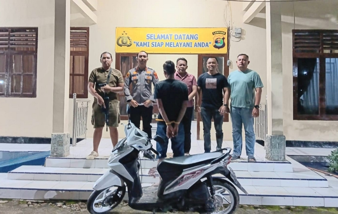 Polsek Pugung Tangkap Satu Penadah dan Buru Dua Pelaku Utama Curanmor