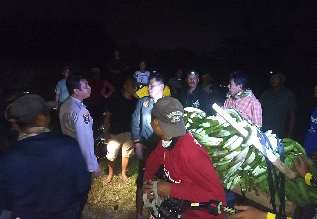Pamapta dan Reskrim Polres Tanggamus Amankan Terduga Pencuri 11 Tandan Pisang 