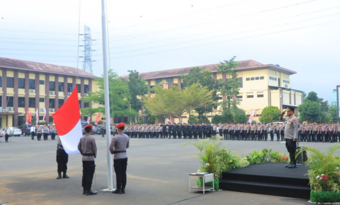Polda Lampung Gelar Upacara Peringatan Hari Olahraga Nasional ke-42 Tahun 2025