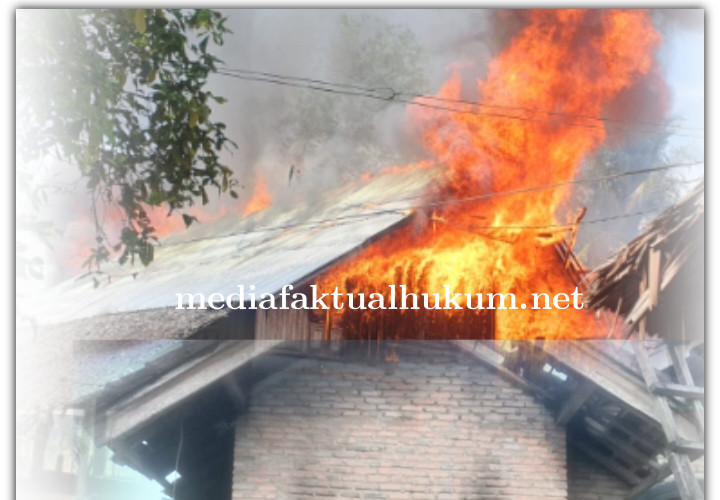Geger Rumah Warga Desa Bali Agung Ludes Dengan Si jago Merah