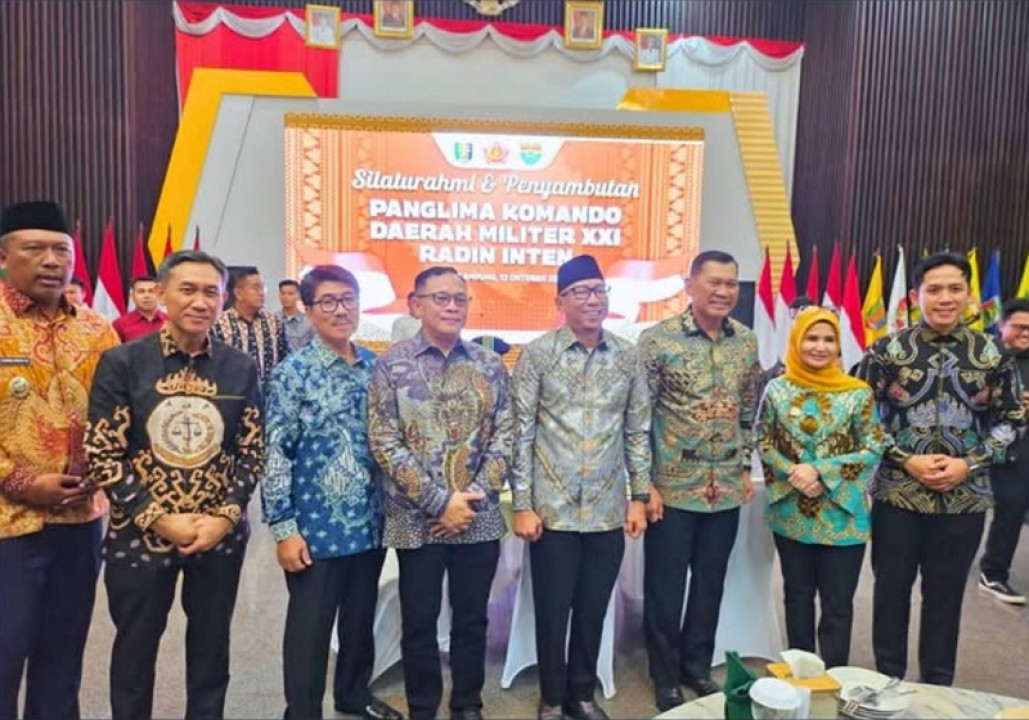 Bupati Lampung Utara Hadiri Silaturahmi dan Penyambutan Pangdam XXI/Radin Inten