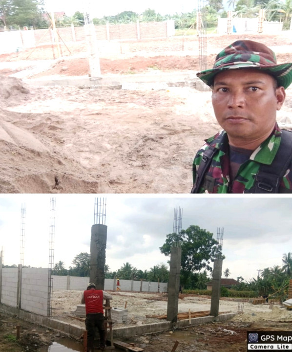 Koramil 421-03/Penengahan Turut Berperan Aktif dalam Percepatan Pembangunan Gedung KDKMP 