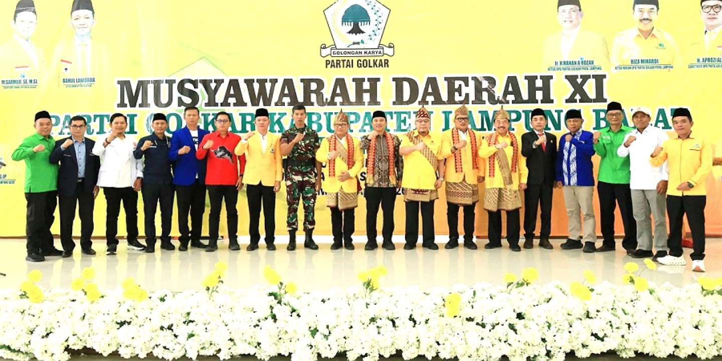 Bupati Hadiri Musda XI Golkar Lambar, Tekankan Soliditas dan Dukung Gerakan Lampung Menanam