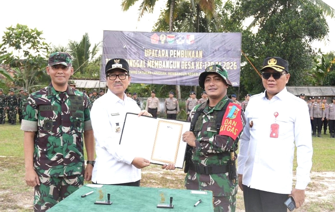 Bupati Hamartoni Tinjau Lokasi TMMD Ke-129, Perkuat Semangat Gotong Royong Membangun Desa