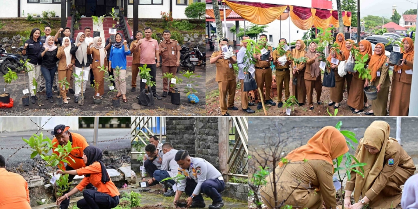 Tindak Lanjuti SE Bupati, PPPK Lamsel Tanam Pohon Serentak dan Kampanye Pohon Asuh