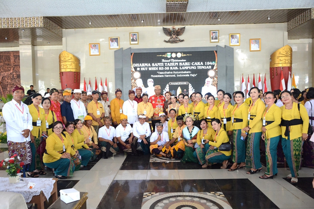 Dharma Santi 1948 Saka dan HUT WHDI ke-38, Wujud Harmoni di Lampung Tengah