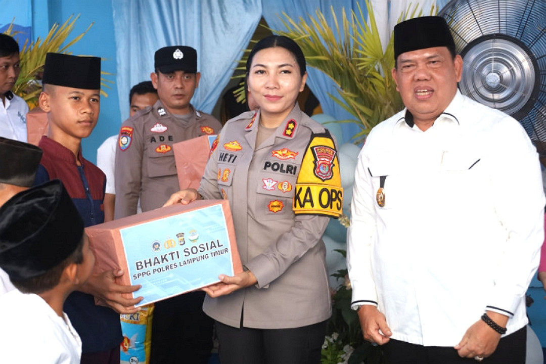 Wabup dan Kapolres Resmikan Dapur Makan Bergizi Gratis SPPG Polri di Way Bungur