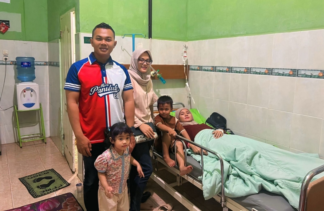 Perwira Yonif 7 Marinir Anjangsana dan Jenguk Keluarga Prajurit yang Sakit