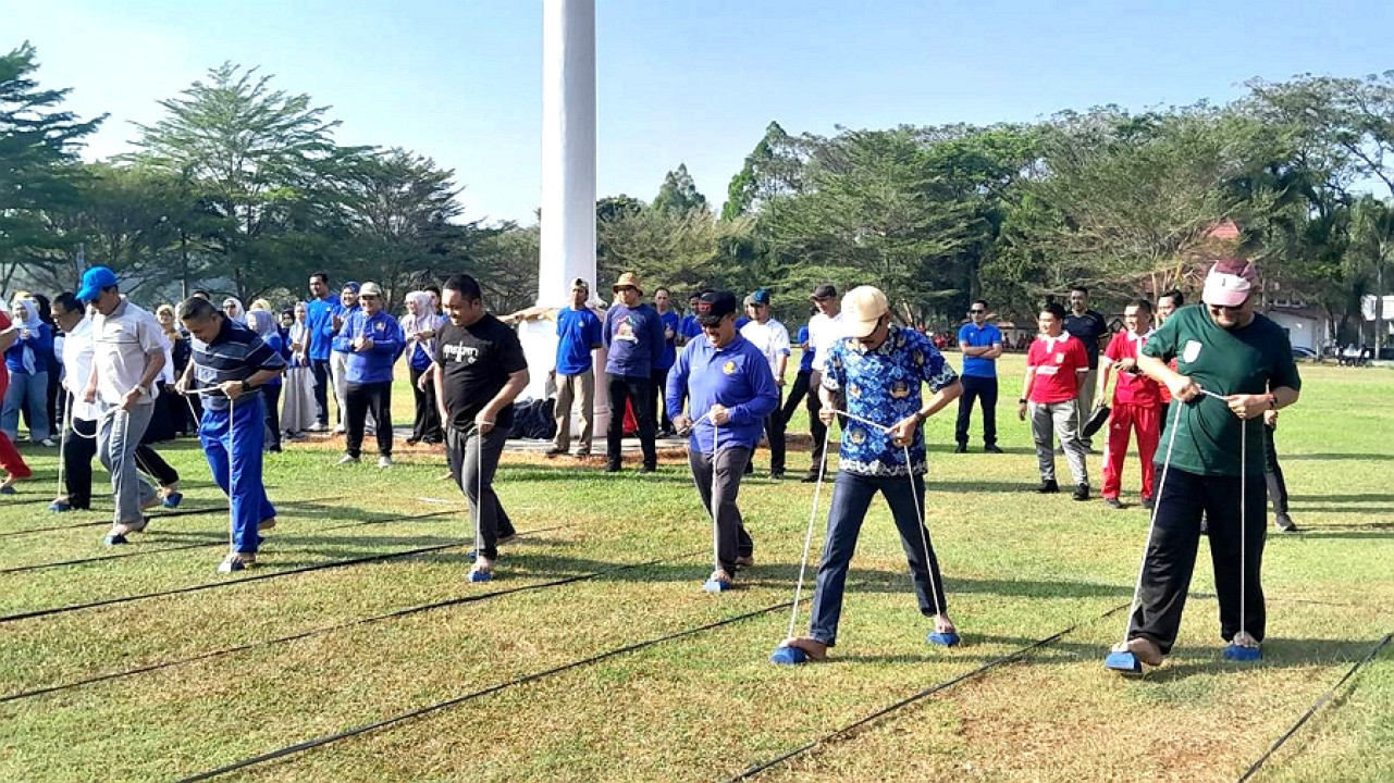 Semarak HUT ke-19 Pesawaran, Pemkab Gelar Apel Pembukaan dan Beragam Lomba Tradisional