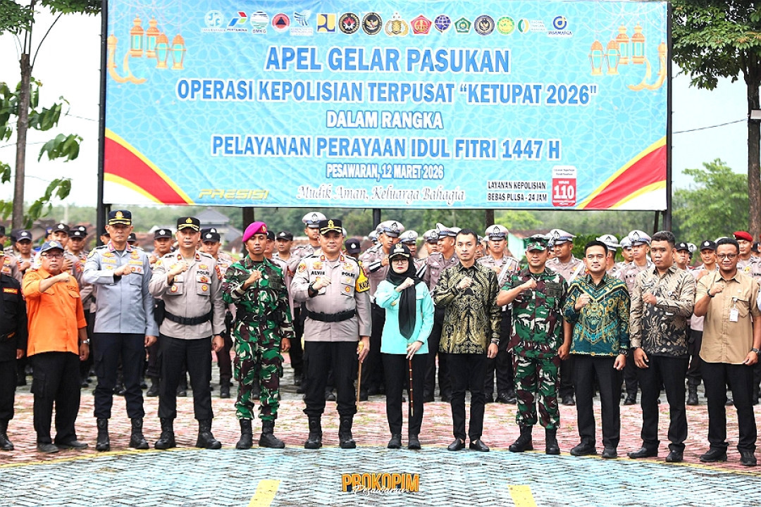 Bupati Nanda Indira Pimpin Apel Gelar Pasukan Operasi Ketupat Krakatau 2026