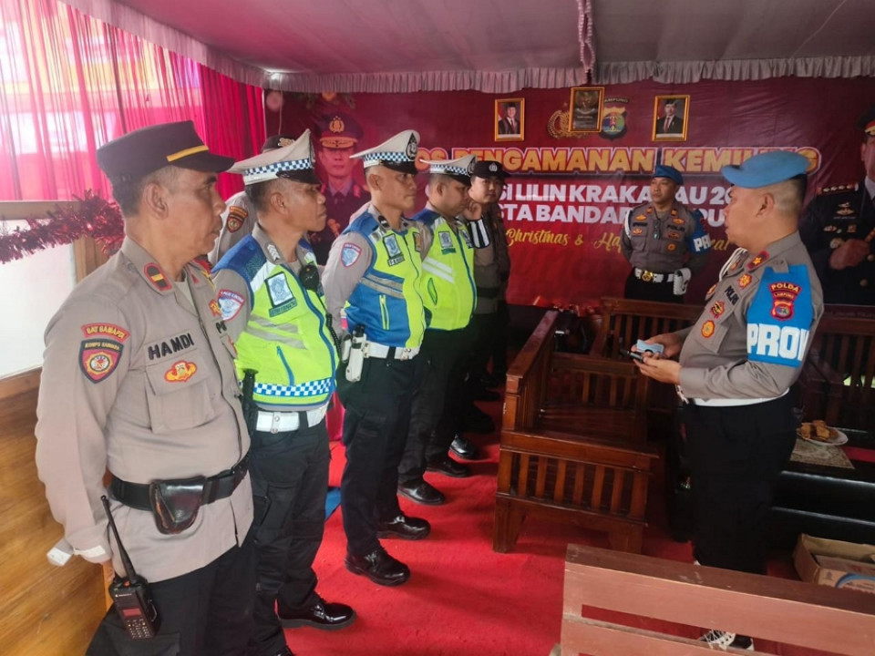 BidPropam Polda Lampung Lakukan Pengawasan Intensif Posko Operasi Lilin Krakatau 2025