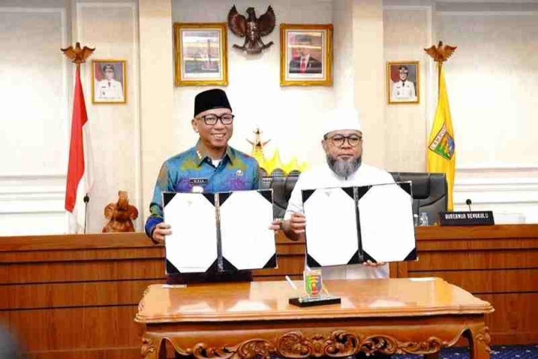 Gubernur Mirza dan Helmi Hasan Teken MoU Strategis Kerjasama Lampung-Bengkulu