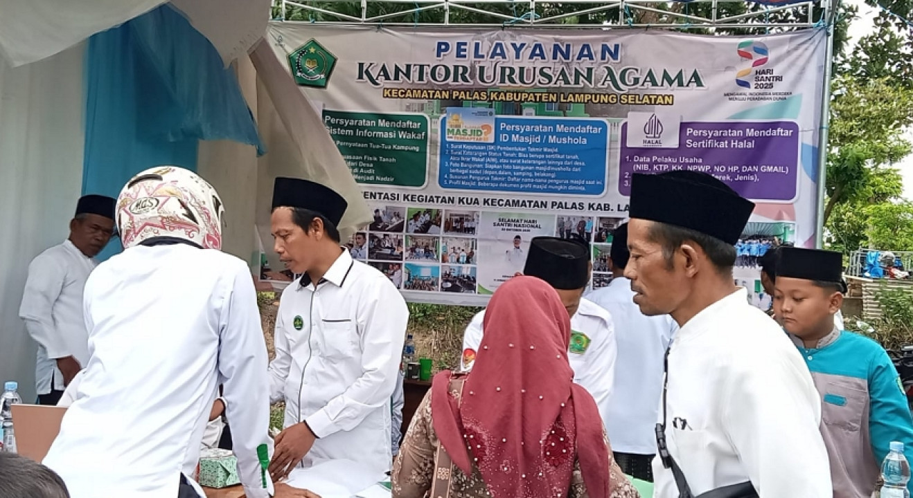 Peringati Hari Santri, KUA Palas Buka Stand Pelayanan untuk Masyarakat dan Umat