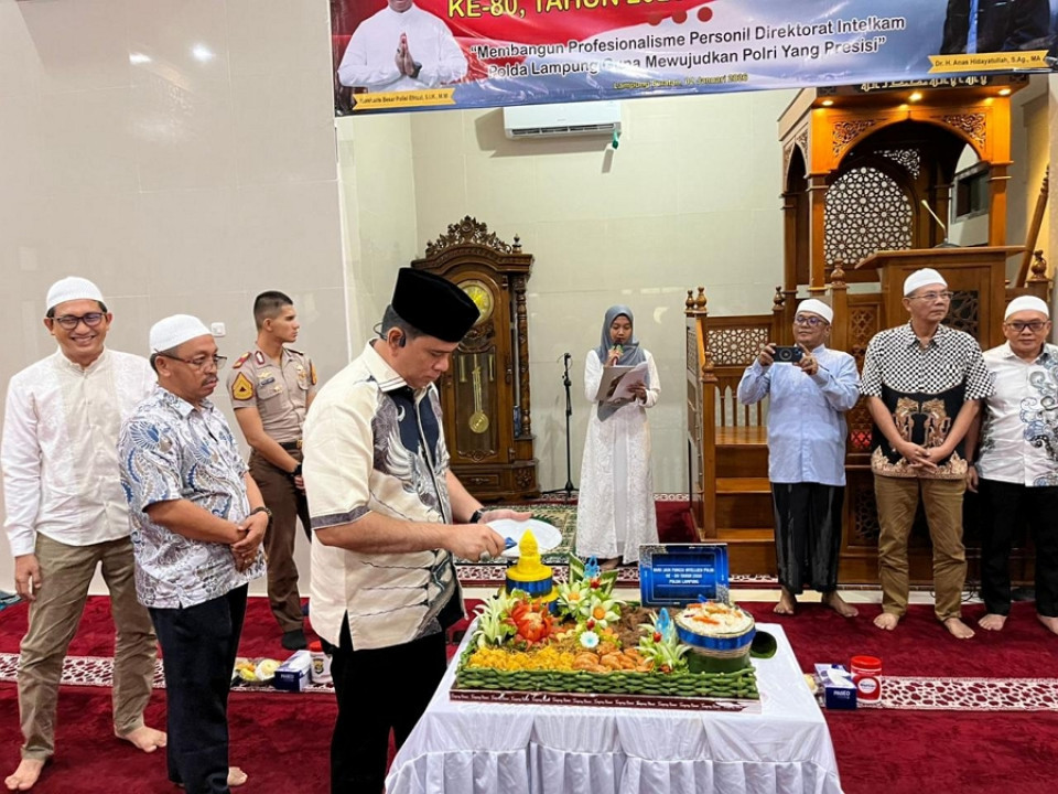 Syukuran 80 Tahun Intelijen Polri, Ditintelkam Polda Lampung Gelar Yasinan dan Santuni Anak Yatim